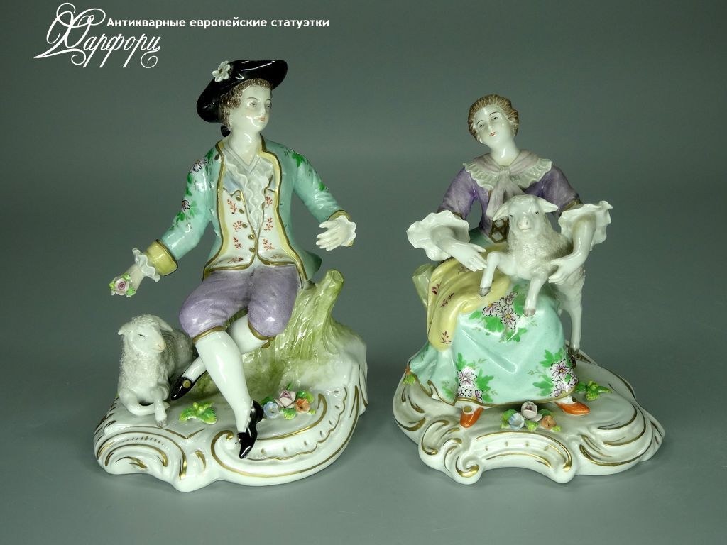 Купить фарфоровую статуэтку Sitzendorf Пара на лугу